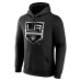 Los Angeles Kings Black Personalized Midnight Mascot Logo Pullover Hoodie