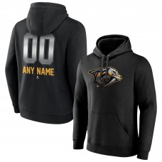Nashville Predators Black Personalized Midnight Mascot Logo Pullover Hoodie