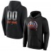 New York Islanders Black Personalized Midnight Mascot Logo Pullover Hoodie