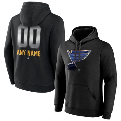 Толстовка St. Louis Blues Personalized Midnight Mascot Logo - Black