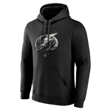 Именная толстовка Tampa Bay Lightning Black Midnight Mascot Logo