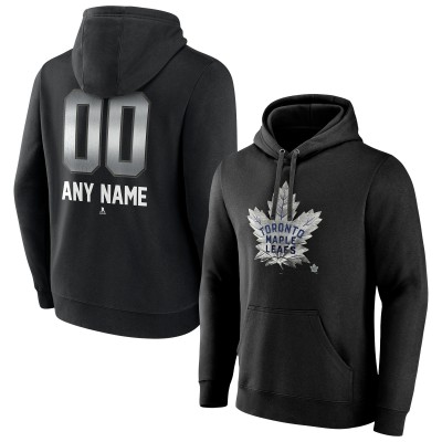 Толстовка Toronto Maple Leafs Black Personalized Midnight Mascot Logo