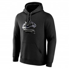 Vancouver Canucks Black Personalized Midnight Mascot Logo Pullover Hoodie