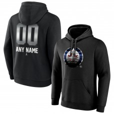 Winnipeg Jets Black Personalized Midnight Mascot Logo Pullover Hoodie