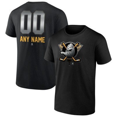 Футболка Anaheim Ducks Personalized Midnight Mascot Logo - Black