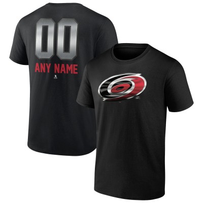 Carolina Hurricanes Black Personalized Midnight Mascot Logo T-Shirt