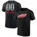 Футболка Detroit Red Wings Personalized Midnight Mascot Logo - Black