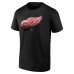 Футболка Detroit Red Wings Personalized Midnight Mascot Logo - Black
