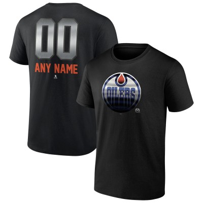 Футболка Edmonton Oilers Personalized Midnight Mascot Logo - Black