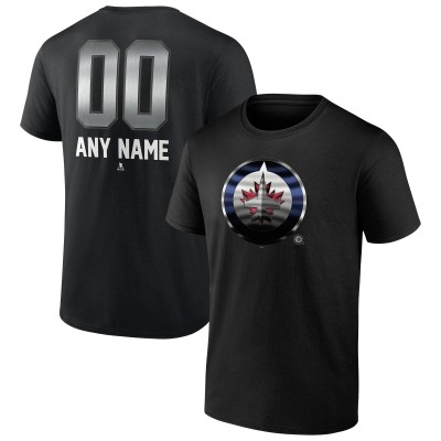 Футболка Winnipeg Jets Personalized Midnight Mascot Logo - Black