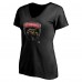 Футболка Florida Panthers Womens Personalized Midnight Mascot Logo V-Neck - Black