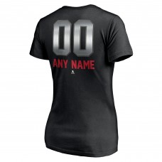 Футболка Florida Panthers Womens Personalized Midnight Mascot Logo V-Neck - Black Футболка Florida Panthers Womens Personalized Midnight Mascot Logo V-Neck - Black