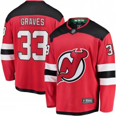 Детская игровая джерси Ryan Graves New Jersey Devils Breakaway - Red