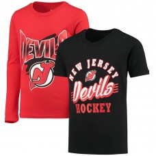 Футболка New Jersey Devils Youth Two-Man Advantage Combo Set - Black/Red