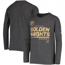 Vegas Golden Knights Youth Authentic Pro Prime Long Sleeve T-Shirt - Charcoal