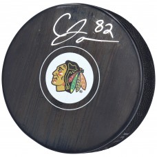 Шайба с автографом Caleb Jones Chicago Blackhawks Fanatics Authentic
