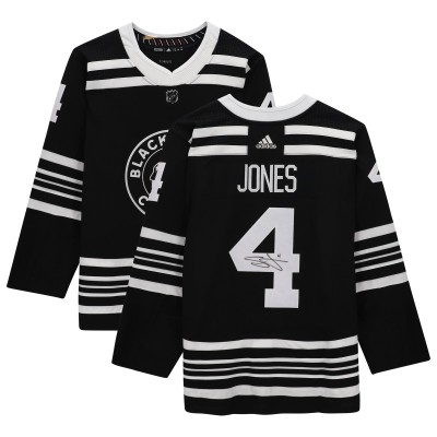 Игровая джерси Autographed Chicago Blackhawks Seth Jones Fanatics Authentic Black adidas Alternate Authentic