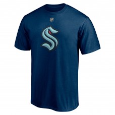 Philipp Grubauer Seattle Kraken Authentic Stack Name &amp; Number T-Shirt - Deep Sea Blue