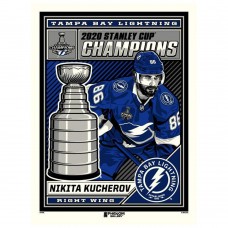 Tampa Bay Lightning Nikita Kucherov Phenom Gallery 2020 Stanley Cup Champions 18 x 24 Serigraph Limited Edition Art Print