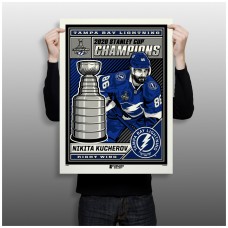 Tampa Bay Lightning Nikita Kucherov Phenom Gallery 2020 Stanley Cup Champions 18 x 24 Serigraph Limited Edition Art Print