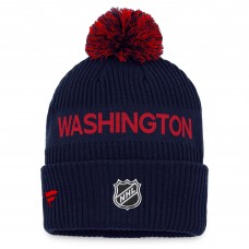 Шапка с помпоном Washington Capitals 2022 NHL Draft Authentic Pro Cuffed - Navy/Red