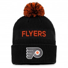 Шапка с помпоном Philadelphia Flyers 2022 NHL Draft Authentic Pro Cuffed - Black/Orange