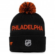 Шапка с помпоном Philadelphia Flyers 2022 NHL Draft Authentic Pro Cuffed - Black/Orange