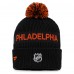 Шапка с помпоном Philadelphia Flyers 2022 NHL Draft Authentic Pro Cuffed - Black/Orange