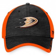 Anaheim Ducks Authentic Pro Rink Camo Flex Hat - Black/Orange