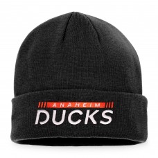 Anaheim Ducks Authentic Pro Rink Cuffed Knit Hat - Black