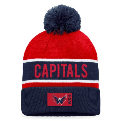 Шапка с помпоном Washington Capitals Authentic Pro Rink Cuffed - Navy/Red