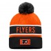 Шапка с помпоном Philadelphia Flyers Authentic Pro Rink Cuffed - Black/Orange