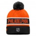 Шапка с помпоном Philadelphia Flyers Authentic Pro Rink Cuffed - Black/Orange