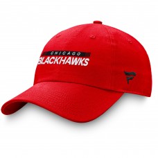 Chicago Blackhawks Authentic Pro Rink Adjustable Hat - Red