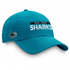 San Jose Sharks Authentic Pro Rink Adjustable Hat - Teal