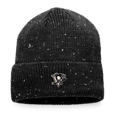 Шапка Pittsburgh Penguins Fanatics Black Authentic Pro Rink Pinnacle Cuffed Knit