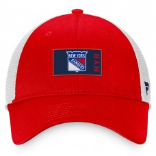 New York Rangers Authentic Pro Rink Trucker Snapback Hat - Red/White