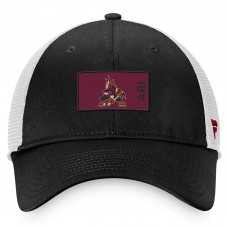 Arizona Coyotes Authentic Pro Rink Trucker Snapback Hat - Black/White