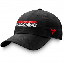 Chicago Blackhawks Authentic Pro Rink Adjustable Hat - Black