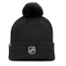 Женская шапка с помпоном Chicago Blackhawks Fanatics Black Authentic Pro Road Cuffed
