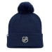 Женская Шапка с помпоном Seattle Kraken Fanatics Deep Sea Blue Authentic Pro Road Cuffed