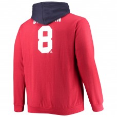 Washington Capitals Alexander Ovechkin Profile Red Big & Tall Colorblock Full-Zip Hoodie