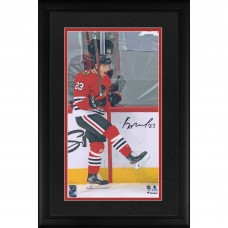 Autographed Chicago Blackhawks Philipp Kurashev Fanatics Authentic Framed 10 x 18 Goal Celebration Photograph - Limited Edition of 23