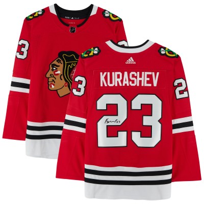 Игровая джерси Autographed Chicago Blackhawks Philipp Kurashev Fanatics Authentic adidas Authentic