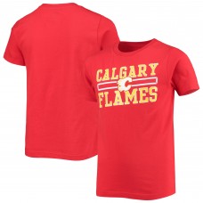 Футболка Youth Red Calgary Flames Iconic Team Logo