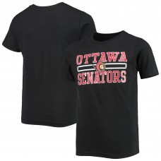 Футболка Youth Black Ottawa Senators Iconic Team Logo