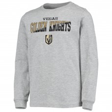 Youth Heathered Gray Vegas Golden Knights Team Long Sleeve T-Shirt
