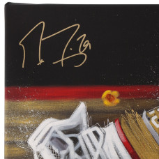 Autographed Vegas Golden Knights Marc-Andre Fleury Fanatics Authentic Stretched 25 x 40 Embellished Flowers Giclee Canvas by Artist Eric Sevigny - Limited Edition #1 of 1