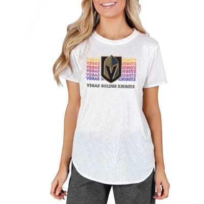 Футболка Vegas Golden Knights Concepts Sport Womens Gable Knit - White