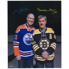 Autographed Edmonton Oilers & New York Rangers Mark Messier & Bobby Orr Fanatics Authentic 16 x 20 Photograph